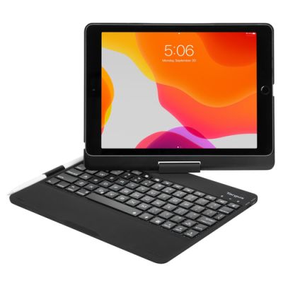 Targus THZ857DE Tastatur für Mobilgeräte Schwarz Bluetooth QWERTY Deutsch