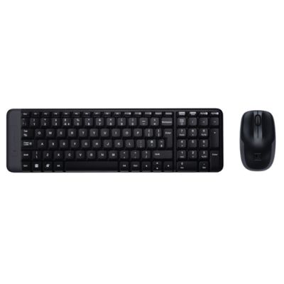 Logitech Wireless Combo MK220 Tastatur Maus enthalten RF Wireless QWERTY Internationaler EER Schwarz