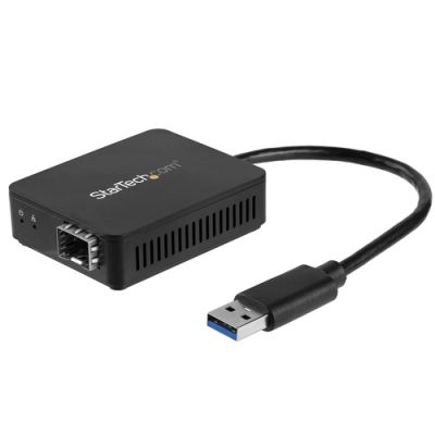 StarTech.com USB 3.0 auf LWL Konverter - USB 3.0 auf Glasfaserkonverter - Kompakter USB zu offener SFP Adapter - USB zu Gigabit Netzwerkadapter - USB 3.0 Glasfaser Adapter Multi Mode (MMF) / Single Mode Fiber (SMF) kompatibel