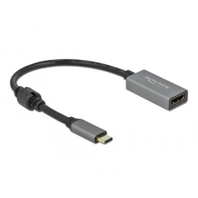 DeLOCK 66571 Videokabel-Adapter 0,2 m USB Typ-C HDMI Typ A (Standard) Schwarz, Grau