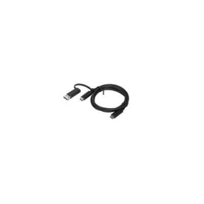 Lenovo 4X90U90618 USB Kabel 1 m USB 3.2 Gen 1 (3.1 Gen 1) USB A/USB C USB C Schwarz