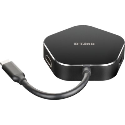 D-Link DUB-M420 laptop-dockingstation & portreplikator Kabelgebunden Thunderbolt 3 Schwarz, Silber