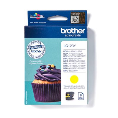 Brother LC123Y Druckerpatrone 1 Stück(e) Original Gelb