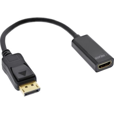 InLine DisplayPort zu HDMI Stecker / Buchse Adapterkabel mit Audio, 4K