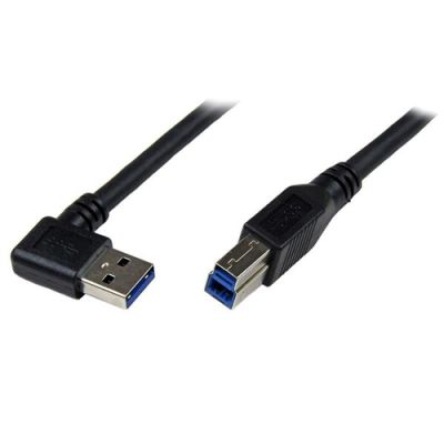 StarTech.com 1m USB 3.0 SuperSpeed Kabel A auf B rechts gewinkelt - Schwarz
