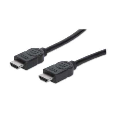 Manhattan High Speed HDMI-Kabel mit Ethernet-Kanal, HEC, ARC, 3D, 4K@30Hz, HDMI-Stecker auf HDMI-Stecker, geschirmt, schwarz, 15 m