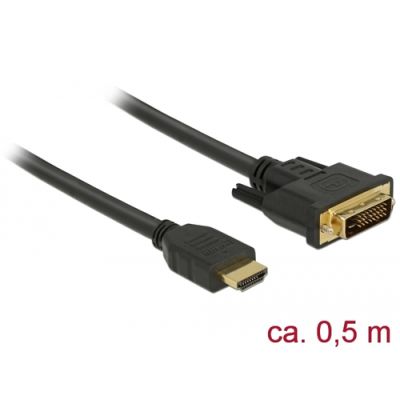 DeLOCK 85651 Videokabel-Adapter 0,5 m HDMI Typ A (Standard) DVI Schwarz