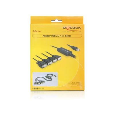 DeLOCK 61887 Serien-Kabel Schwarz 1,4 m USB Typ-A DB-9