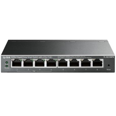 TP-Link TL-SG108PE Netzwerk-Switch Managed L2 Gigabit Ethernet (10/100/1000) Power over Ethernet (PoE) Schwarz