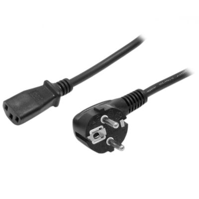 StarTech.com 2 m Computer Stromkabel, 18AWG, EU Schuko auf C13, 10A 250V, Schwarz Ersatz AC Netzkabel, Drucker Stromkabel, PC Stromversorgungskabel, Monitor Stromkabel - UL gelistet