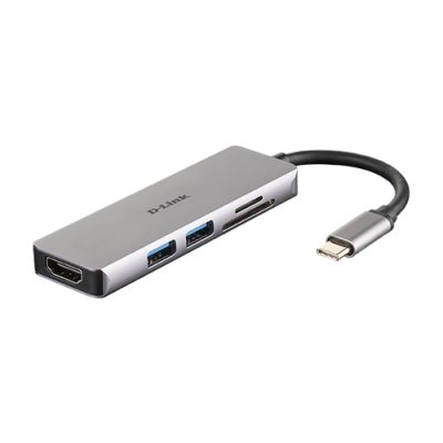 D-Link DUB-M530 laptop-dockingstation & portreplikator Kabelgebunden USB 3.2 Gen 1 (3.1 Gen 1) Type-C Aluminium, Schwarz