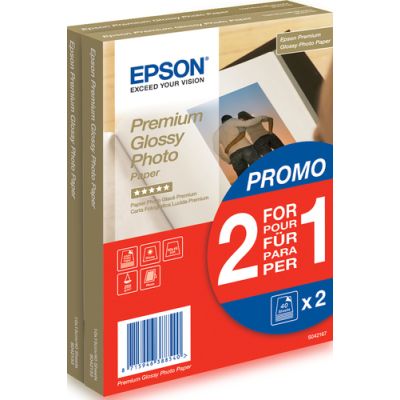 Epson Premium Glossy Photo Paper - 10x15cm - 2x 40 Blätter