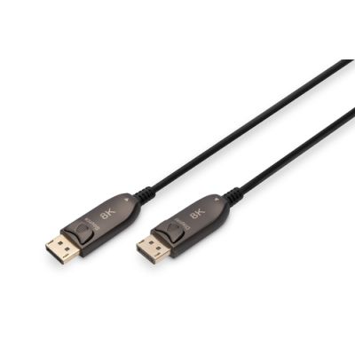 Digitus DisplayPort AOC Hybrid Glasfaserkabel, UHD 8K, 10 m