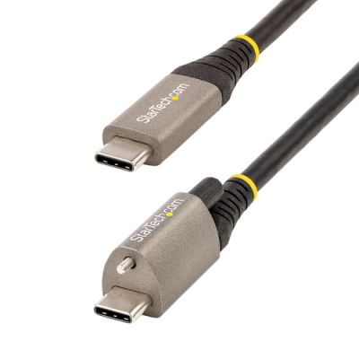 StarTech.com 50cm USB-C Kabel mit Oberseite Schraubensicherung 10Gbit/s - USB 3.1/3.2 Gen 2 Typ-C Kabel - 100W (5A) Power Delivery, DP-Alt-Mode, USB-C-Kabel zum Laden/Synchronisieren