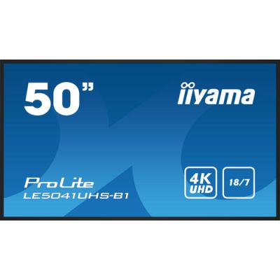 iiyama LE5041UHS-B1 Signage-Display Digital Signage Flachbildschirm 125,7 cm (49.5") LCD 350 cd/m² 4K Ultra HD Schwarz 18/7