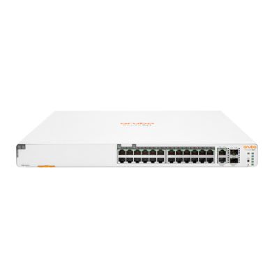 HPE Aruba Instant On 1960 24G 20p Class4 4p Class6 PoE 2XGT 2SFP+ 370W (x5) Managed L2+ Gigabit Ethernet (10/100/1000) Power over Ethernet (PoE) 1U