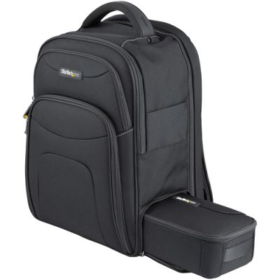 StarTech.com 15.6" Laptop Rucksack mit abnehmbarer Zubehörtasche - Ergonomischer IT Rucksack für IT Techniker/Profi - Robuster Notebook/Laptop Rucksack - Gepolsterter Business Rucksack