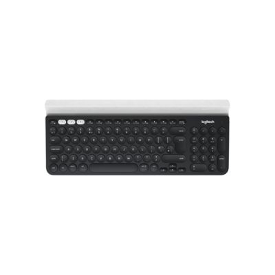 Logitech K780 Multi-Device Wireless Keyboard Tastatur RF Wireless + Bluetooth QWERTZ Schweiz Grau, Weiß
