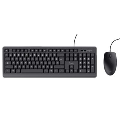 Trust TKM-250 Tastatur Maus enthalten USB QWERTZ Deutsch Schwarz
