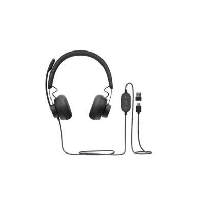 Logitech Zone Kopfhörer Kabelgebunden Kopfband Anrufe/Musik USB Typ-C Graphit