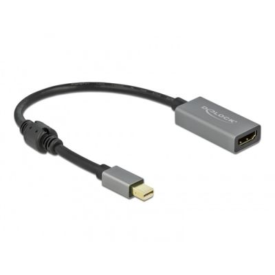 DeLOCK 66570 Videokabel-Adapter 0,2 m Mini DisplayPort HDMI Typ A (Standard) Schwarz, Grau
