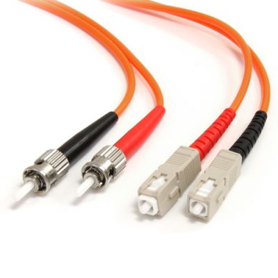 StarTech.com 2m Duplex Multimode 62,5/125 ST auf SC LWL / Glasfaserkabel - Orange