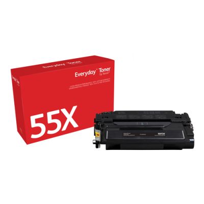 Everyday ™ Schwarz Toner von Xerox, kompatibel mit HP 55X (CE255X/ CRG-324II), High capacity