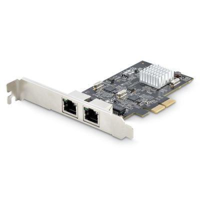 StarTech.com 2-Port 2.5 Gbit PCIe Netzwerkkarte, Intel I225-V, Dual-Port Computer LAN Karte, Multi-Gigabit NIC, PCI Express Server Netzwerkkarte, 2.5G Ethernet Adapter