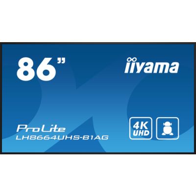 iiyama PROLITE Digitale A-Platine 2,18 m (86") LED WLAN 500 cd/m² 4K Ultra HD Schwarz Eingebauter Prozessor Android 11 24/7