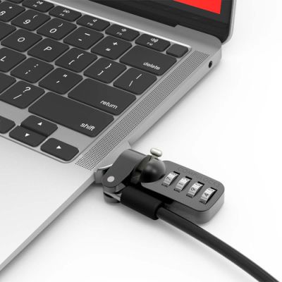 Compulocks MACBOOK AIR T-SLOT LEDGE LOCK ADAPTER WITH COMBINATION CABLE LOCK Netzwerkkabel