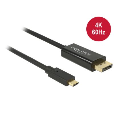 DeLOCK 85256 Videokabel-Adapter 2 m USB Typ-C DisplayPort Schwarz