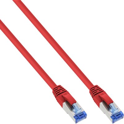 InLine Patchkabel, S/FTP (PiMf), Cat.6A, halogenfrei, rot, 3m