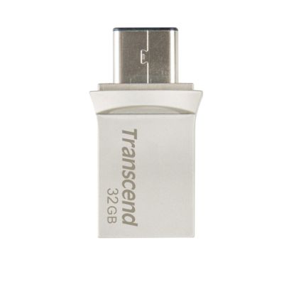 Transcend JetFlash 890 32GB USB-Stick USB Type-A / USB Type-C 3.2 Gen 1 (3.1 Gen 1) Schwarz, Silber
