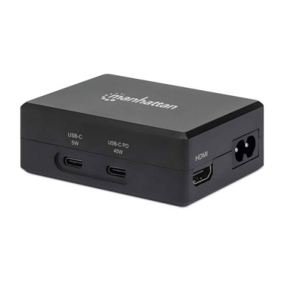 Manhattan 130554 laptop-dockingstation & portreplikator USB 3.2 Gen 1 (3.1 Gen 1) Type-C Schwarz
