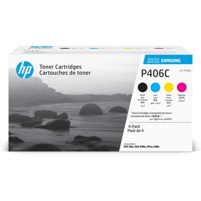 Samsung CLT-P406C 4er-Pack Cyan/Magenta/Gelb/Schwarz Original Tonerkartusche