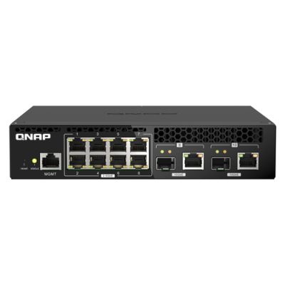 QNAP QSW-M2108R-2C Netzwerk-Switch Managed L2 2.5G Ethernet (100/1000/2500) Power over Ethernet (PoE) Schwarz