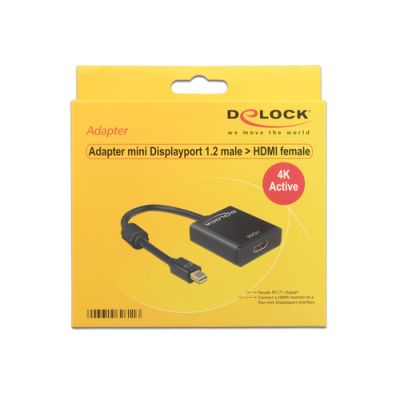 DeLOCK 62611 Videokabel-Adapter 0,2 m Mini DisplayPort HDMI Typ A (Standard) Schwarz