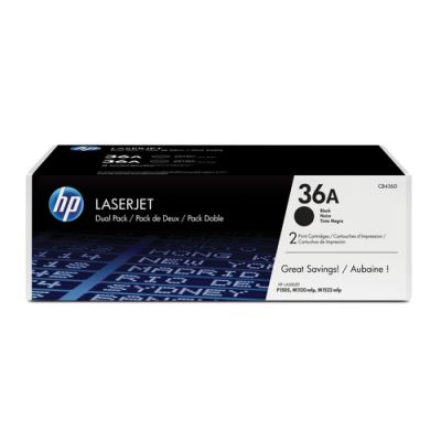 HP 36A 2er-Pack Schwarz Original LaserJet Tonerkartuschen