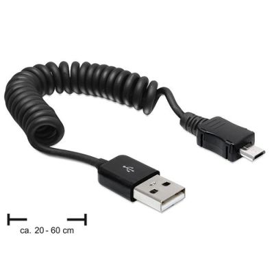 DeLOCK USB 2.0-A/USB micro-B 0.6m USB Kabel 0,6 m USB A Micro-USB B Schwarz