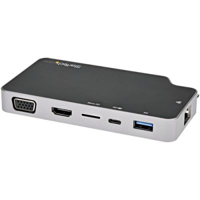 StarTech.com USB-C Multiport Adapter - USB-C auf 4K HDMI- oder VGA-Video mit 100W Power Delivery 3.0 Pass-Through, 2-Port-10-Gbit/s USB-Hub, MicroSD, GbE - USB 3.1 Typ C Mini/Travel Dock