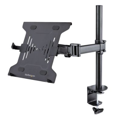 StarTech.com Monitor und Laptop halterung - Monitorarm/Notebookarm mit Tischhalterung - Monitore bis 34 Zoll (8kg) und Laptops (4.5kg) - Schwenkbarer/Höhenverstelbarer Laptop/Monitorständer