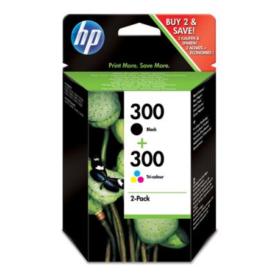 HP 300 2er-Pack Schwarz/Cyan/Magenta/Gelb Original Druckerpatronen
