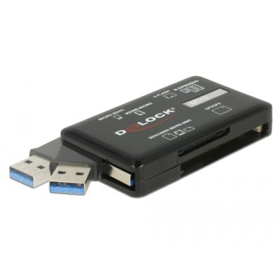 DeLOCK 91758 Kartenleser USB 3.2 Gen 1 (3.1 Gen 1) Schwarz