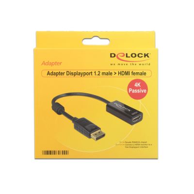 DeLOCK 62609 Videokabel-Adapter 0,2 m DisplayPort HDMI Schwarz