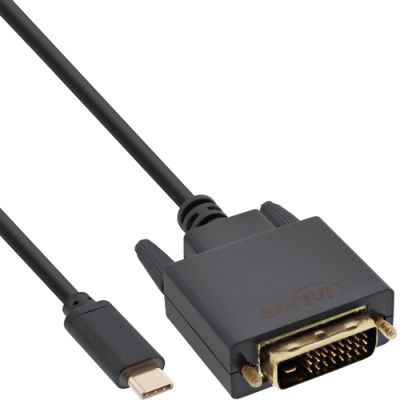 InLine USB Display Kabel, USB-C Stecker zu DVI Stecker, 2m