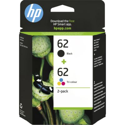 HP 62 2er-Pack Schwarz/Cyan/Magenta/Gelb Original Druckerpatronen