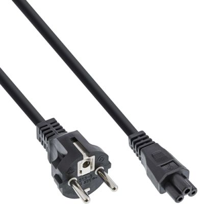 InLine Netzkabel für Notebook, 3pol Kupplung, schwarz, 1,8m