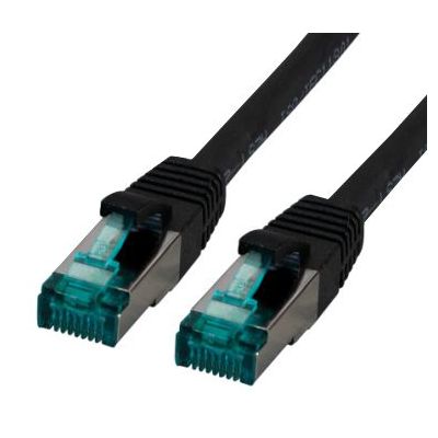 M-Cab 3902 Netzwerkkabel Schwarz 1 m Cat6a SF/UTP (S-FTP)