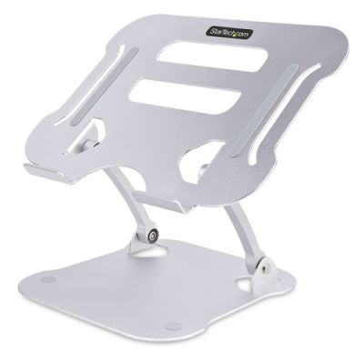 StarTech.com Tisch Laptopständer - Laptoperhöhung aus Aluminium, Tragbar, Faltbar, Schwenkbar - Tragkraft 10kg - Laptophalterung - Höhenverstellbarer Ergonomischer Notebookständer