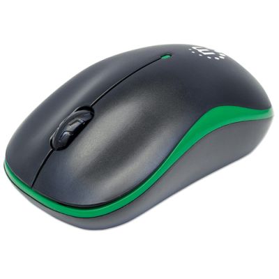 Manhattan Success Wireless Maus, USB, optisch, drei Tasten plus Mausrad, 1000 dpi, grün